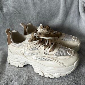 SHEIN Chunky Beige and Brown Sneakers